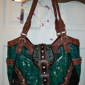 Embellished P&G Western bag with bling